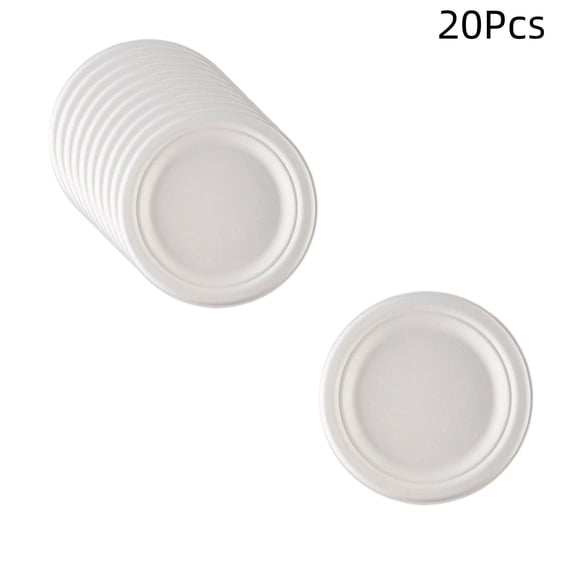 Ckraxd Disposable Paper Dessert Plates Set, Round Cake Snack Plates for Parties, Weddings, and Picnics, Durable and Eco-Friendly Tableware for Easy Cleanup and Festive Decorations