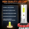 thumbnail image 4 of For Chevy Cruze Sedan 4-Door 2016 2017 2018 2019 6x LED Headlight High Low Fog Light Bulbs, 4 of 9