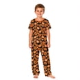 thumbnail image 3 of Family Pajamas Matching Sets - 2 piece Pumpkin Short Sleeve Top and Pants, Holiday Loungewear Outfit, Matching Halloween Pjs for Family Couples Women Men for 5 Years Pjs, 3 of 6