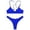 a-216Blue49, variant on Womens Scoop Neck Thin Strap Solid Color 2 Piece Bikini Swim Set Simple Swim Top High Cut Brief Summer Swimwear For Beach Vacation Versatile Swimwear L
