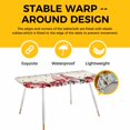 thumbnail image 4 of Valentine's Gnomes Table Cloths for 8 Foot Rectangle Tables, Weeping Eucalyptus Pink Red Love Heart Rustic Patio Waterproof Elastic Fitted Tablecloths, Washable Rectangular Table Cover for Camping, 4 of 8