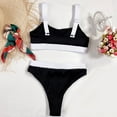 thumbnail image 4 of Sngxgn Women's Floral Print Swimwear Drawstring Swimsuit(Black,L), 4 of 5