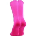 thumbnail image 2 of TCK Prosport Crew Athletic Socks 1 Pair (Hot Pink, Small), 2 of 5