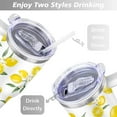 thumbnail image 5 of 40oz Lemon Tumbler with Handle & Straw - Insulated Stainless Steel Travel Mug,Leakproof,Cup Holder Friendly,Dishwasher Safe,for Hot/Cold Drinks., 5 of 9