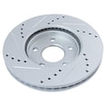 thumbnail image 3 of TRQ Front Performance Brake Rotors Set Premium G-Coated Cross Drilled & Slotted Fits Select 2006-2011 Chevrolet HHR, 3 of 5