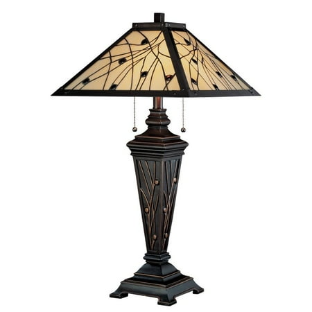 Lite Source Remus 2 Light Table Lamp in Dark Bronze
