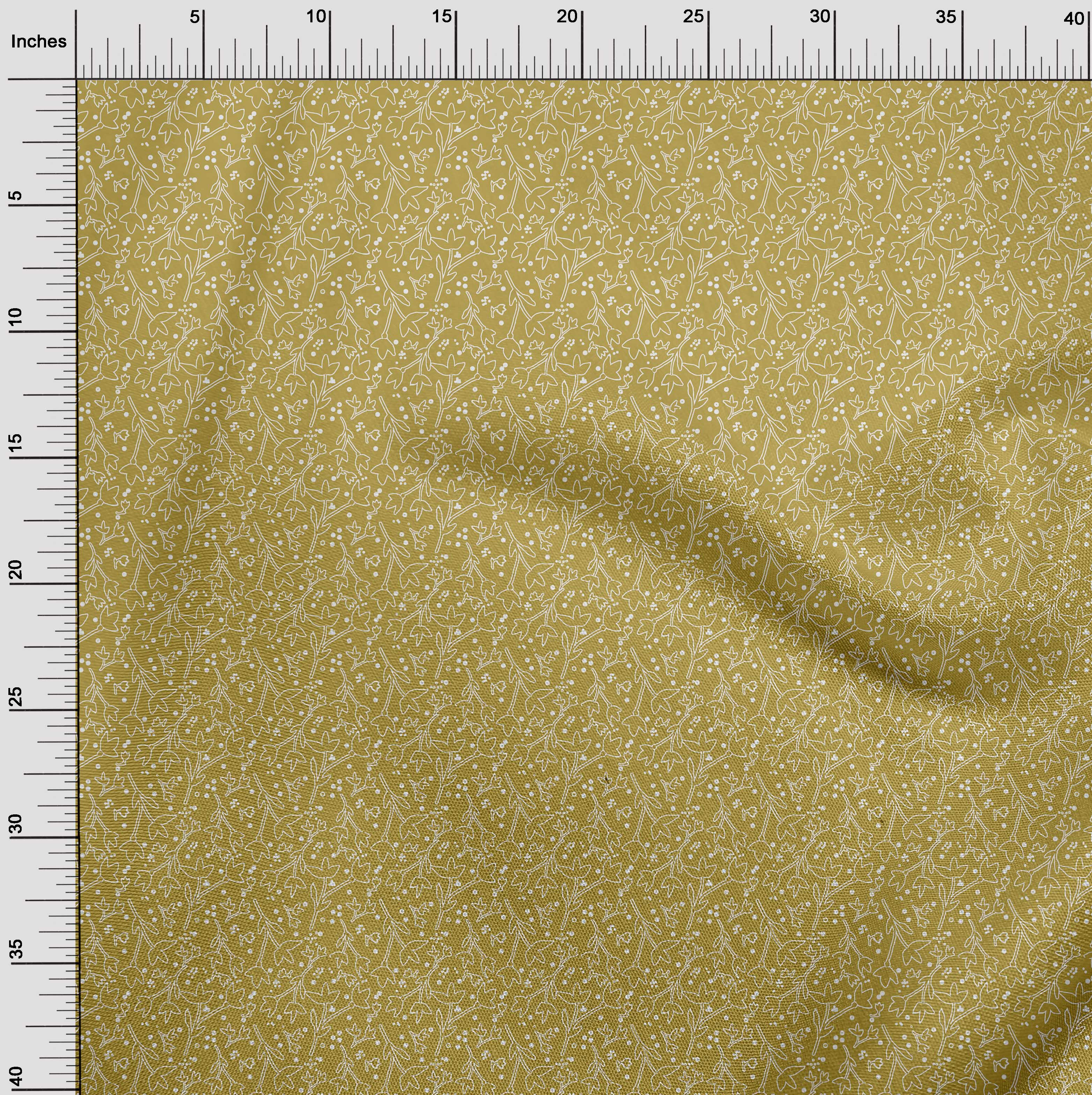 oneOone Cotton Jersey Yellow Fabric Florals Diy Clothing Quilting Fabric Print Fabric By Yard 58 Inch Wide