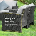thumbnail image 2 of SUNVIVI Patio Furniture Set, All Weather PE Wicker Rattan Outdoor Sectional Sofa with Table and Cushion, Outdoor Furniture for Lawn Backyard Poolside Porch, 2 of 9