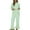 Green, variant on Tnhcen Soft Cotton Pajamas for Women PJ Set Long Sleeve Sleepwear Loungewear Button-Down 2 Piece Set S-XL