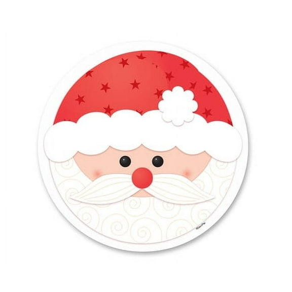 Santa Face Edible Icing Image Cake Decoration Topper -1/4 Sheet