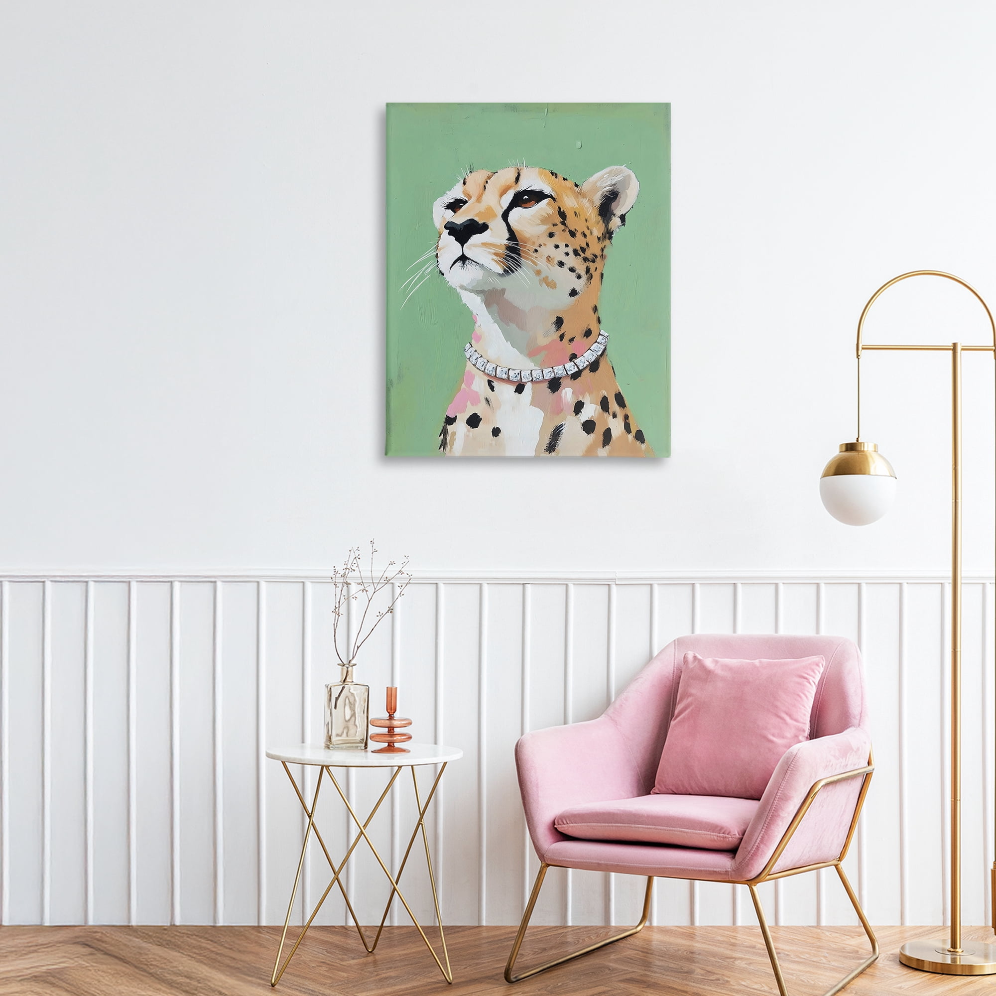 Stupell Industries Glam Cheetah with Jewels Canvas Wall Art, design by The Prints Vibe