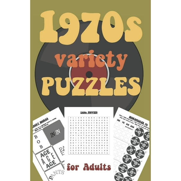 Variety Puzzle Books for Adults 1970s Variety Puzzles for Adults Travel Sized Word and Number