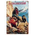 thumbnail image 2 of Placa Metal Vintage Hunter Gunner Pintura Hierro Rectangular Pared 30x40cm, 2 of 9
