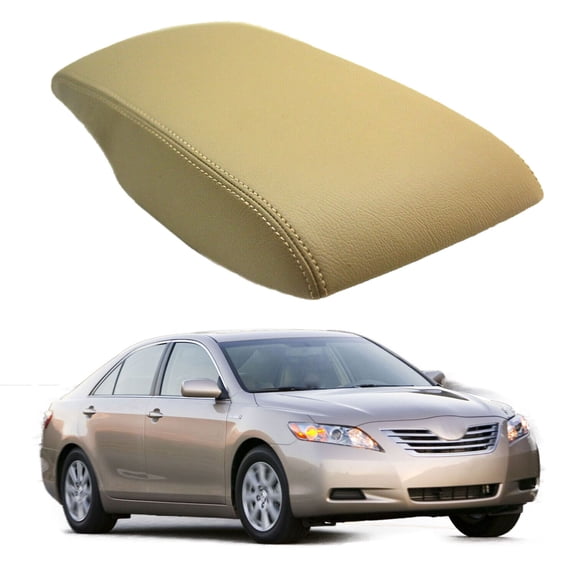 Beige Center Console Lid Armrest Leather Cover Fits for 2007-2011 Toyota Camry