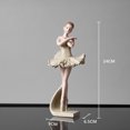 thumbnail image 3 of Ballet Girl Figura clásica Bailarina ligera Esculturas elegantes Decoración del hogar (C), 3 of 5