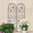 thumbnail image 3 of 2-Pack Black Metal Garden Trellis - 71" Tall, Rustproof Outdoor Plant Support for Climbing Vines & Flowers. Easy Assembly, Durable Iron. Ideal for Garden., 3 of 14