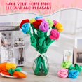 thumbnail image 4 of 24 Pcs Graduation Flowers Graduation Plush Rose Mother's Day Flower Toy Colorful Stuffed, Plush Bouquet Bendable Stems 12.5 Inch, 4 of 4