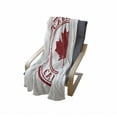thumbnail image 4 of Canada Soft Flannel Fleece Throw Blanket, Rubber Stmap Print with Canadian Flag Motif Maple Silhouette in a Circle, Cozy Plush for Indoor and Outdoor Use, 50" x 60", Vermilion and White, by Ambesonne, 4 of 6