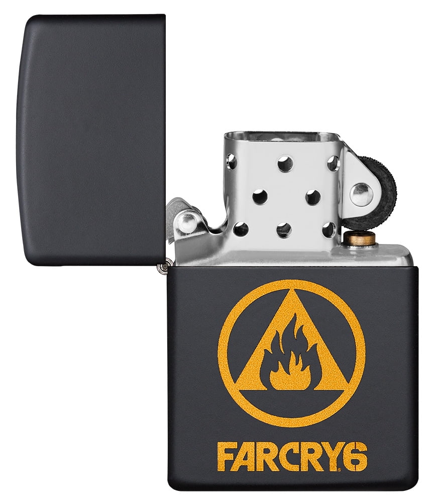 Zippo Far Cry 6 Flame Logo Black Matte Pocket Lighter