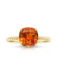 thumbnail image 4 of Rosec Jewels Created Orange Sapphire Solitaire Ring with Diamond - 8 mm - AAAA Grade, 14K Yellow Gold, US 12.50, 4 of 9