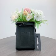 Karl Lagerfeld LH4ED3CQ PARIS Leather Crossbody IN Black