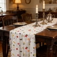 thumbnail image 6 of Alaparte Floral Lace Table Runner 72" Embroidery Tulle Spring Wildflower Ivory White Table Runner Seasonal Summer Butterfly Kitchen Dining Gauze Decoration for Wedding Birthday Party, 6 of 6