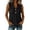 W10-Black, variant on Ulitacool Summer T Shirts For Womens O Neck Solid Color Sleeveless Tank Tops Button Blouse Elegant Wear S Bu1