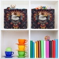 thumbnail image 6 of Yayeee 2 Pack Canvas Storage Basket with Handles for Shelves Fabric Bins Closet Organizer, Brown Abstract Eagle, 6 of 8