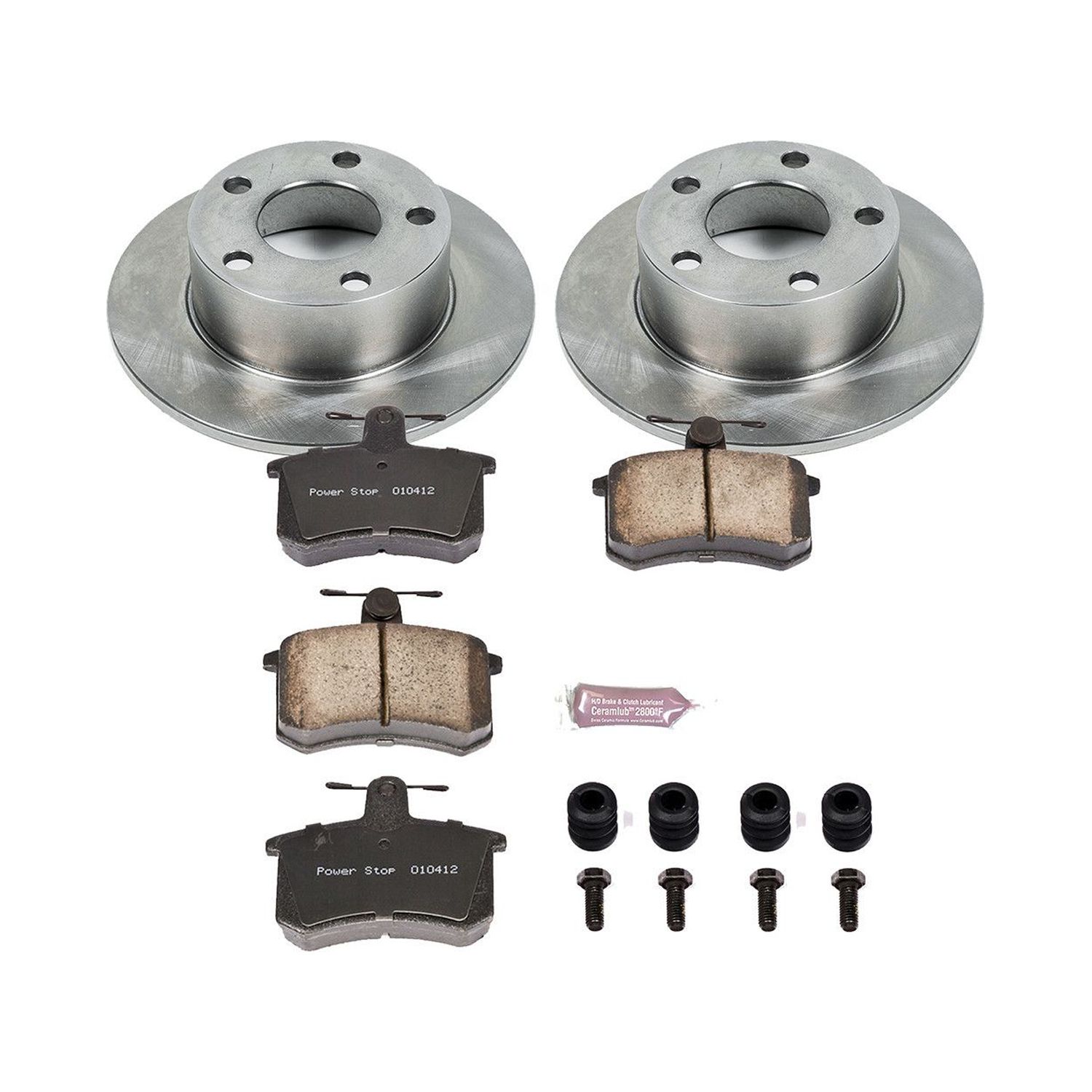 Power Stop Rear Stock Replacement Brake Pad and Rotor Kit KOE514