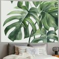 thumbnail image 2 of Fenyluxe Green Leaves Tapestry Wall Hanging for Bedroom Dorm Decoration Home Decor - Short Plush Fabric 40x30inch, 2 of 6