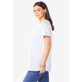 thumbnail image 3 of Roaman's Women's Plus Size Cotton Ultimate V-Neck Tee, 3 of 6