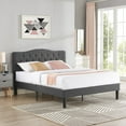 thumbnail image 5 of VECELO 3-Piece Bedroom Sets Upholstered Bed Frame and 2 Nightstand, 5 of 7