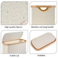 thumbnail image 2 of Cesto de ropa Merkisa Slim con tapa, 60 litros, color beige, con mango de bambú, 2 of 6