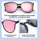 thumbnail image 4 of Gafas de Sol Polarizadas Dollger Grandes Estilo Ojo de Gato Negro + Rosa 2 piezas, 4 of 7