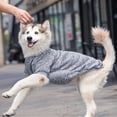 thumbnail image 5 of Fleece Warm Autumn Winter Classic Large Dog Clothes Hoodies Jacket Sweater Dogs Coat GREY 9XL, 5 of 8