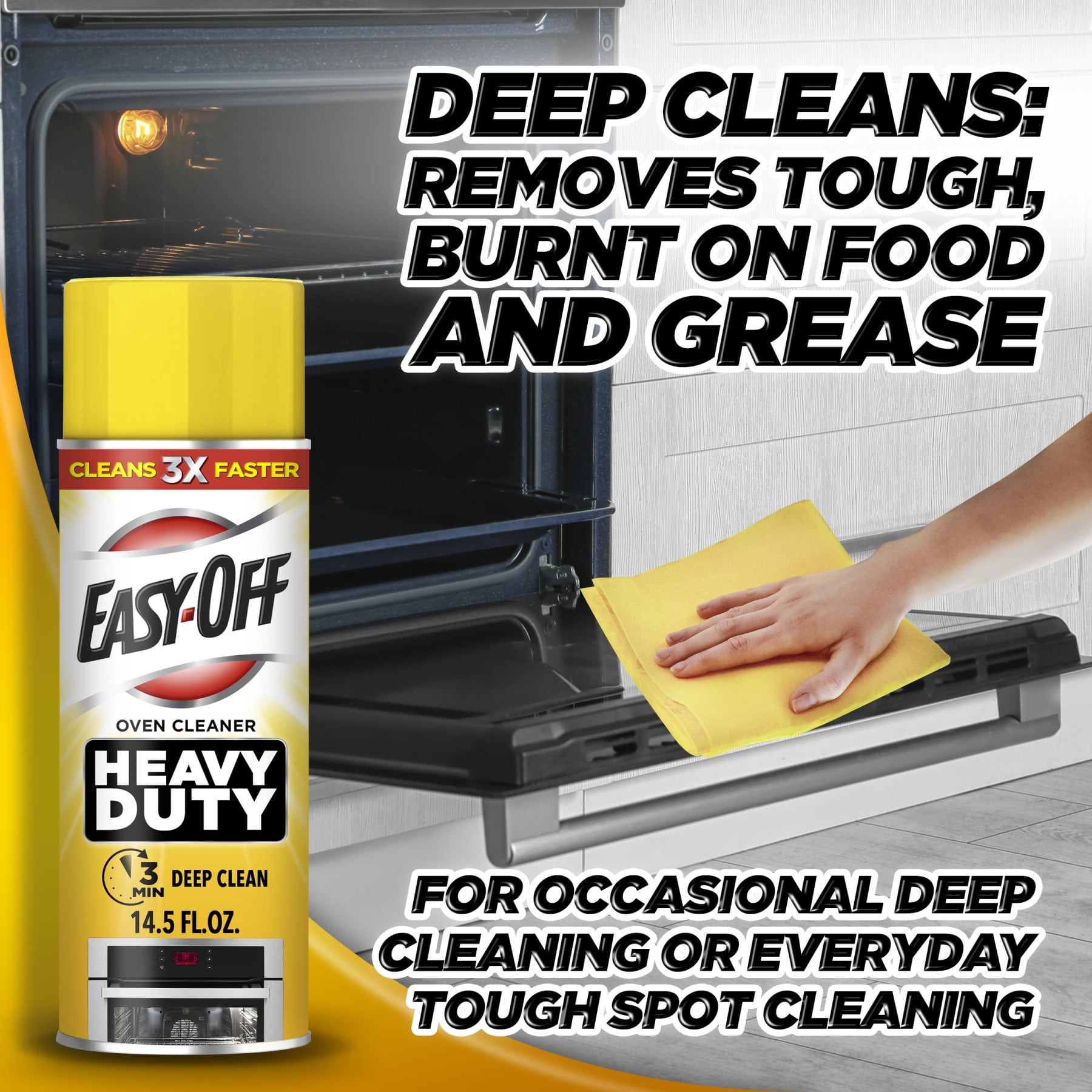 EASY-OFF 87979CT Heavy Duty Oven Cleaner, Fresh Scent, Foam, 14.5 oz  Aerosol (Case of 12)