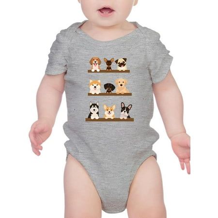 

Cute Dogs On Shelves Bodysuit Infant -Image by Shutterstock Newborn