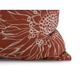 thumbnail image 2 of Simply Daisy, 16 x 16Inch, Zentangle 4, Floral Print Pillow, Red Orange, 2 of 2