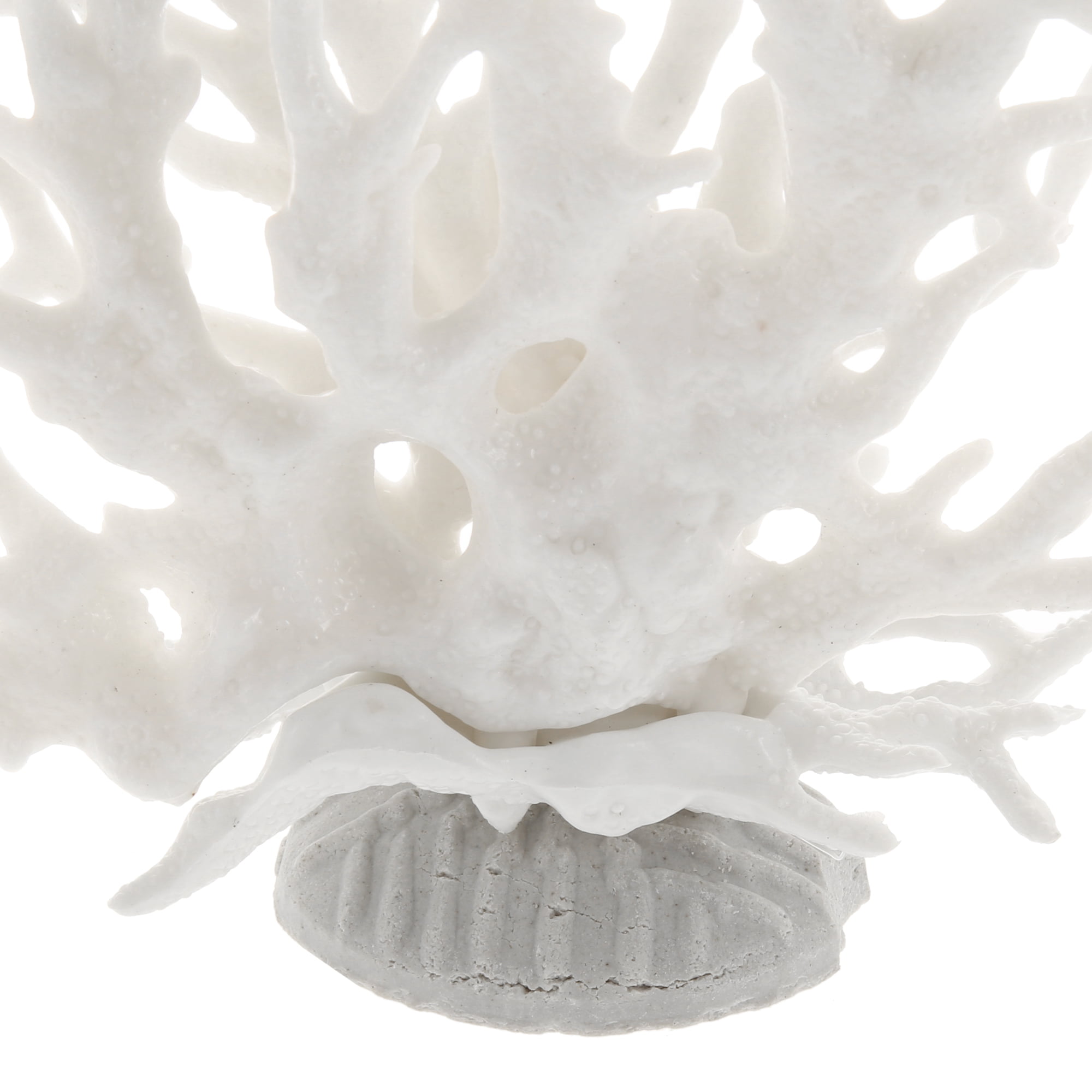 Unique Bargains Coral Reef Decor Mini Faux for Aquarium Decorations White 6.5x5.83 inches