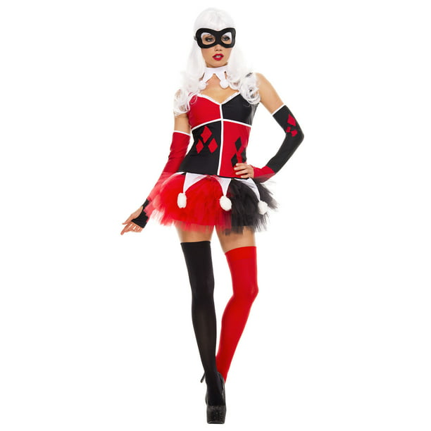 Harlequin Jester Costume 70424-ML - Walmart.com - Walmart.com