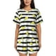thumbnail image 1 of Fotbe Lemon Conjunto de Pijama Estampado para Mujer, 2 Piezas, Ropa de Dormir con Camiseta de Manga Corta y Shorts Suaves-Medium, 1 of 6