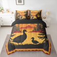 thumbnail image 2 of Manfei Rustic Wild Duck 7pcs Bedding Comforter Set,Tropical Botanical Pine Queen Bedding Sets,Natural Landscape Queen Sheet Sets For Boys,Ultra Soft Home Decor Reversible, 2 of 8