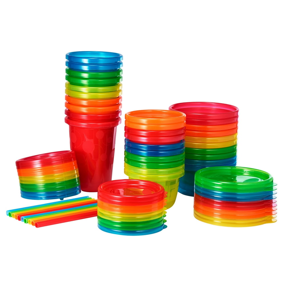The First Years Assorted Colors Plastic Party Supply Sets, 30 Pieces