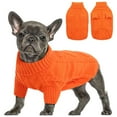 thumbnail image 1 of Queenmore Suéter para perro pequeño, ropa de punto para clima frío, cuello alto clásico, ropa gruesa y cálida para chihuahua, bulldog, perro salchicha, pug, yorkie (verde, pequeño), 1 of 5