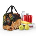 thumbnail image 5 of Pofeuu Sleeping Cat Flowers Print Lunch Bag Lunch Box Insulated Lunch Bag Adult Lunch Box for Men and Women, 5 of 8