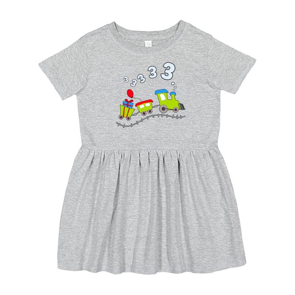 Inktastic Third Birthday Party Train Girls Toddler Dress