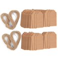 thumbnail image 1 of Étiquettes en papier kraft, 200 pièces, pour emballage de mariage, décoration de vêtements, étiquettes à suspendre, 4 x 9 cm, 1 of 4