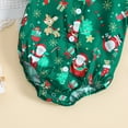 thumbnail image 5 of Ydojg Baby Boys Girls Bodysuit Cute Cartoon Christmas Deer Print Butterfly Lapel Short Sleeve Jumpsuit For And Girls, 5 of 8