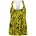 thumbnail image 1 of Zebra Print Yellow All Over Womens Tank Top, 1 of 2