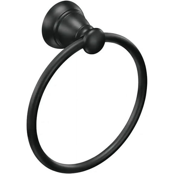 Moen Y2686bl Banbury Towel Ring, Matte Black